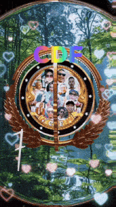 a picture of a group of people in a circle with the letters cde