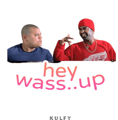 Hey Wass Up Sticker Sticker - Hey Wass Up Sticker Whats Up Stickers