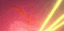 a red background with a yellow glowing light coming out of it .
