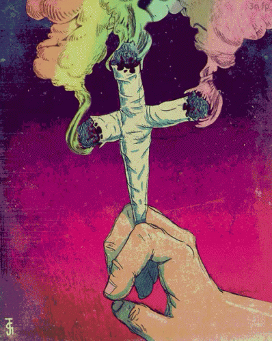 psychedelic weed smoke