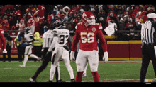 a football player with the number 56 on his jersey
