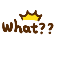 a drawing of the word what with a crown
