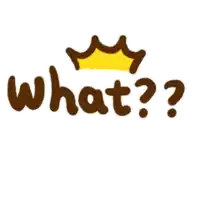 a drawing of the word what with a crown
