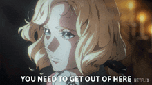 You Need To Get Out Of Here Maria Renard GIF - You Need To Get Out Of Here Maria Renard Pixie Davies GIFs