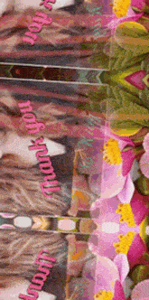 a stack of thank you cards with pink flowers in the background