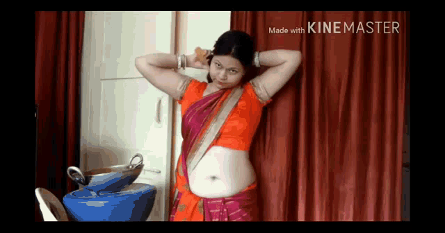 Pics: Navel Exposure Wearing A Saree