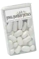 a box of final fantasy tic tacs with white candy