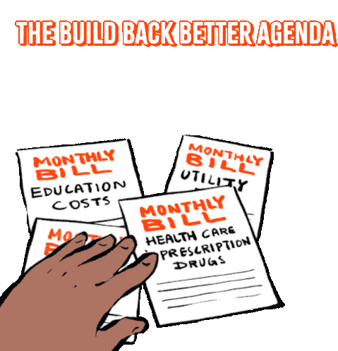 The Build Back Better Agenda Will Lower Costs For Everyday Families Sticker - The Build Back Better Agenda Will Lower Costs For Everyday Families Middle Class Stickers