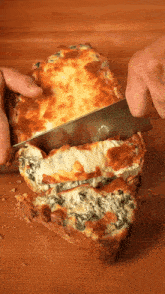 Spinach Dip Boat Bread Boat GIF - Spinach Dip Boat Bread Boat Food GIFs