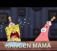 Kangen Mama GIF - Spongebob Squarepants Spongebob Patrick Star GIFs
