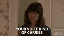 Your Voice Kind Of Carries Judy Hale GIF