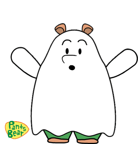 Boo Ghost Cute Baby Sticker - Boo Ghost Cute Baby Pantsbear Stickers