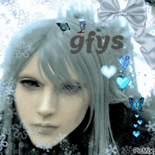 a picture of a girl with the name gfys on the bottom