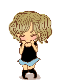 a pixel art drawing of a girl jumping in the air with her arms outstretched