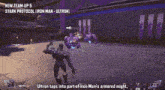a screenshot of a video game that says ultron taps into part-of-iron-man 's armored might