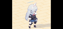 a cartoon character with a bunny ear and a bow tie