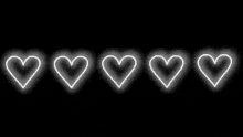 Hearts Neon Lights GIF - Hearts Neon Lights Valentine Card GIFs
