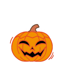 skeleton pumpkin hi hello waving