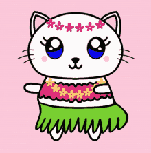 Hula Cat Dancing Cat GIF - Hula Cat Dancing Cat Happy Cat GIFs
