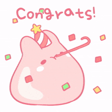 gummy rabbit pink congrats confetti gummy rabbit pink congrats confetti