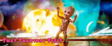 That Thursday Feel Baby Groot GIF - That Thursday Feel Baby Groot Happy Dance GIFs