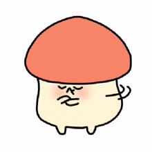 mushroom cute no nope dislike