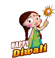 Happy Diwali Chutki Sticker - Happy Diwali Chutki Chhota Bheem Stickers