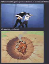 a screenshot of a video with a caption in french