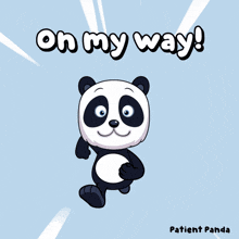 a cartoon panda bear with the words " oh my way " above it