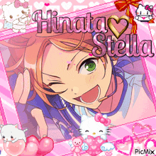 a picture of hinata stella with hello kitty