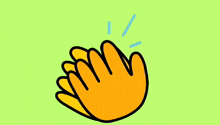 a hand with the words " no words " written around it