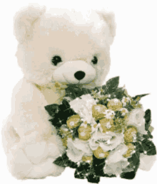 Waiting Patiently Bear GIF - Waiting Patiently Bear Flowers GIFs