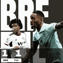a poster for a soccer game that says bre 11 ful