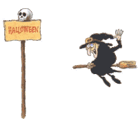 Halloween Witch Sticker - Halloween Witch Skull Stickers