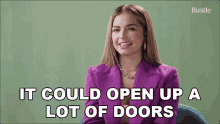 It Could Open Up A Lot Of Doors Addison Rae GIF - It Could Open Up A Lot Of Doors Addison Rae Bustle GIFs