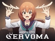 a poster for absoluto cervoma with a girl with antlers on her head
