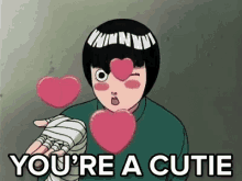 You'Re A Cutie GIF - Cutie Hearts Wink GIFs