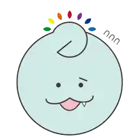 a drawing of a person with a rainbow on their head and the letters nnn on the bottom
