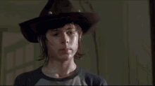 Carl Poppa GIF - The Walking Dead Carl Grimes Chandler Riggs GIFs