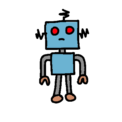 Robot Depressed Sticker - Robot Depressed Desperate Stickers