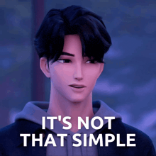 a picture of a man with the words " it 's not that simple " above him