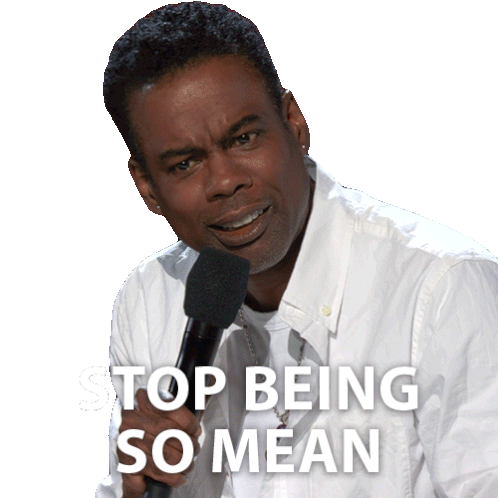Stop Being So Mean Chris Rock Sticker - Stop Being So Mean Chris Rock Chris Rock Selective Outrage Stickers