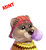 Mint Chipmunk Sticker - Mint Chipmunk Stickers
