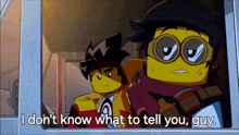 a cartoon character says i don 't know what to tell you guy