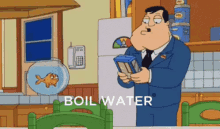 American Guy Boil Water GIF