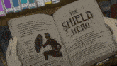 a close up of a person 's face with a blurred background of books