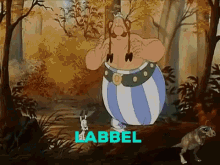 obelix labbel asterix conquers america cartoon