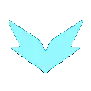 a light blue arrow pointing to the right on a white background
