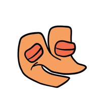 a cartoon worm wearing glasses and a gold ring around its neck
