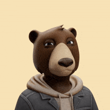 a cartoon bear giving an ok sign with his hand